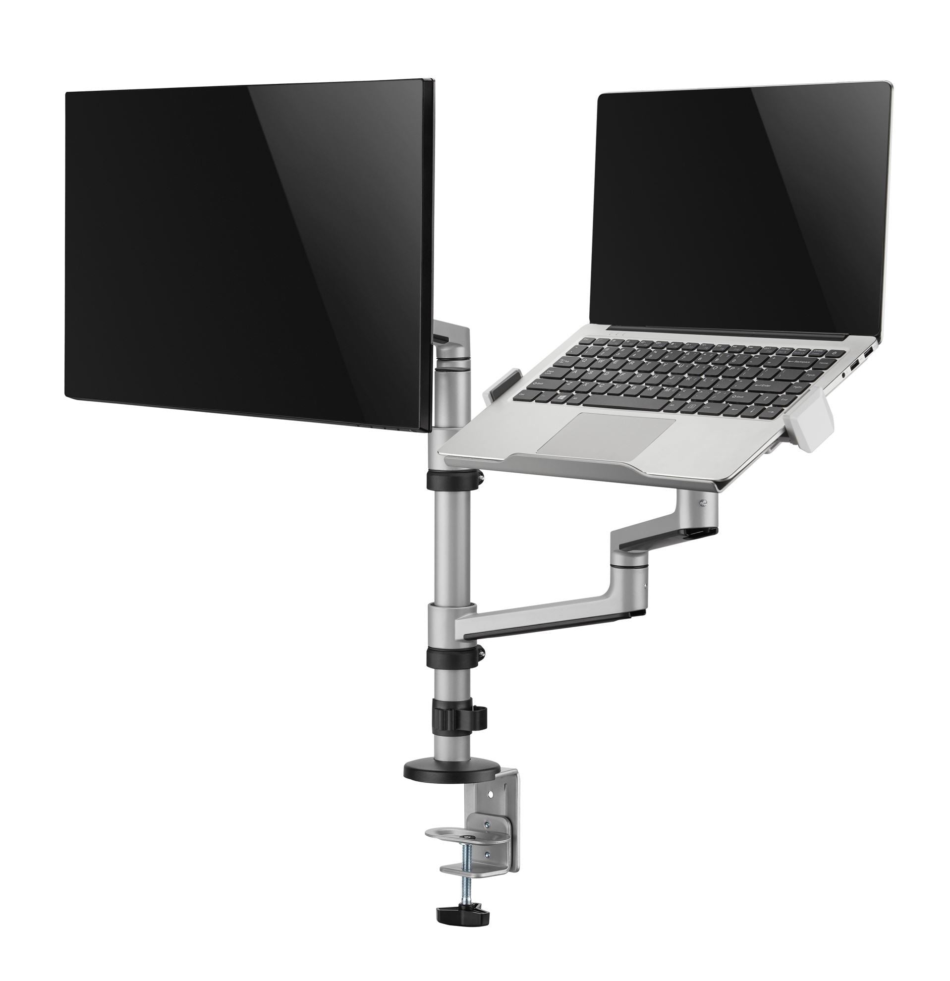 Tray Screen Deskbird | Dual Arm Premium Articulating Monitor Arm and Laptop Tray(17 ...