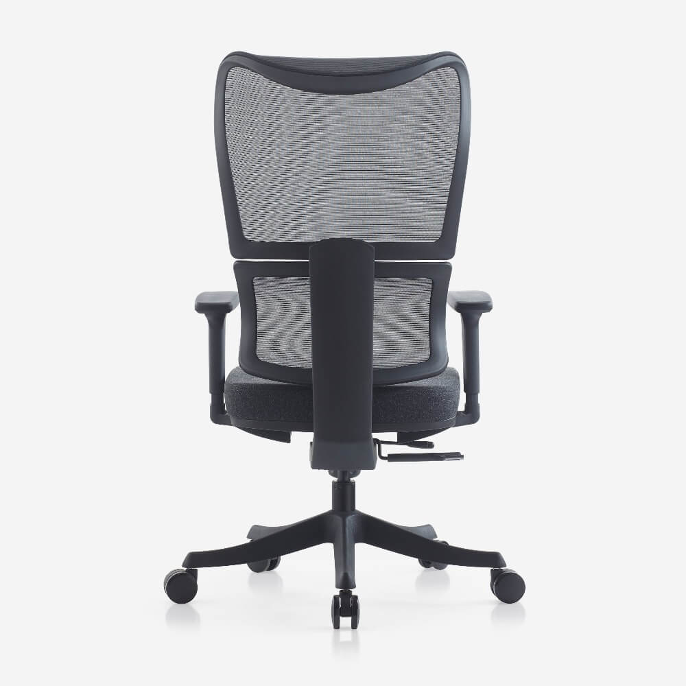 back black office chair with armrest