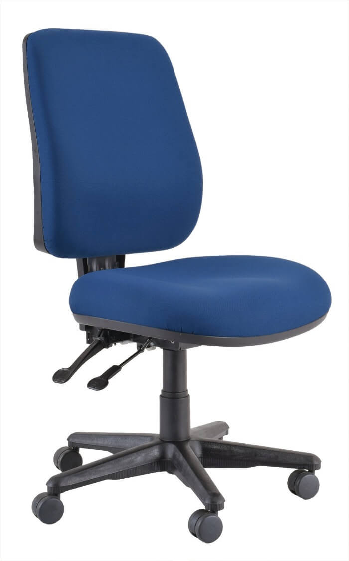 blue high back roma office chair