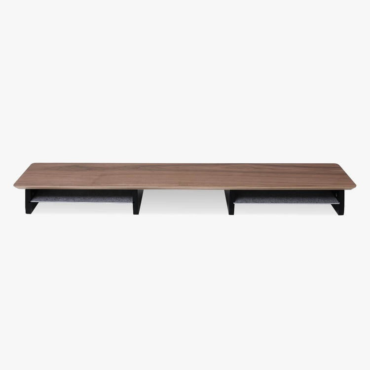 Deskbird | Signature Dual Monitor Stand - Walnut Veneer