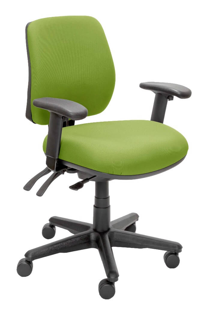 green office chair with arms