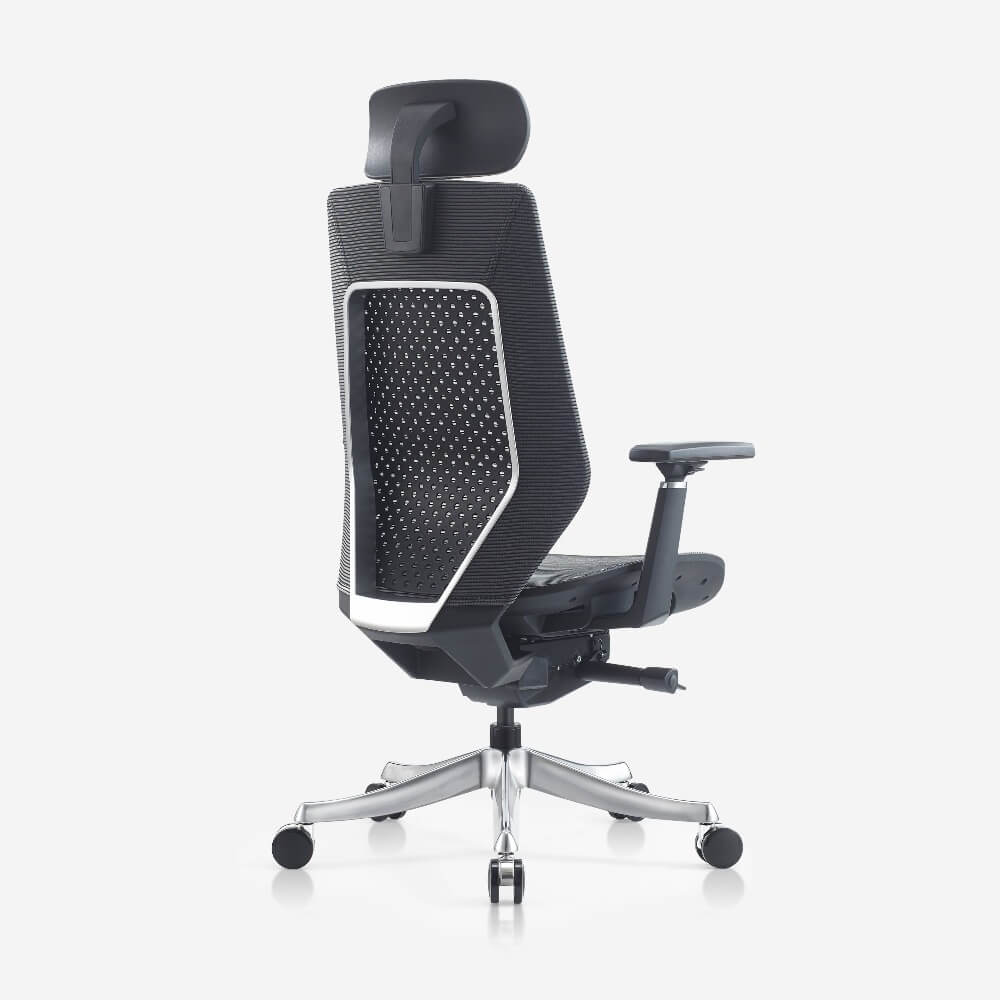 back view elite black chair