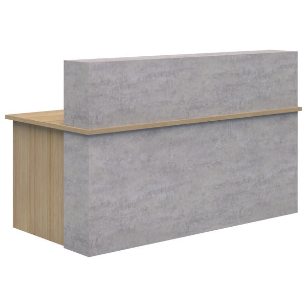 Reception counter in oak and grey