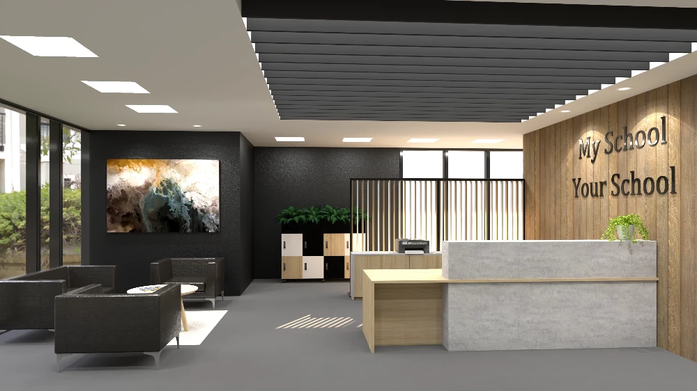 Example of wheelchair reception desk
