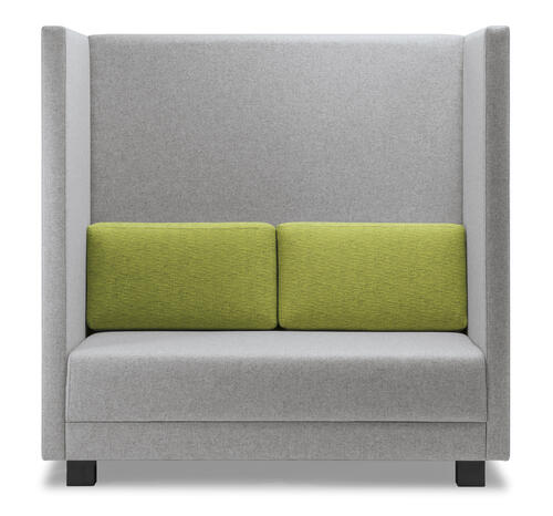 Eden grey and green office booth
