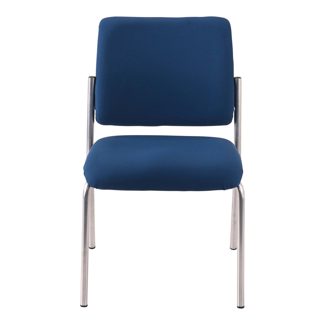 navy chair with chrome finish