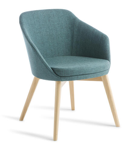 Eden talia office chair with timber base