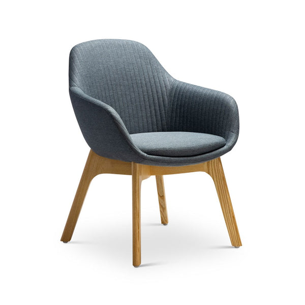 grey ava chair with wood legs
